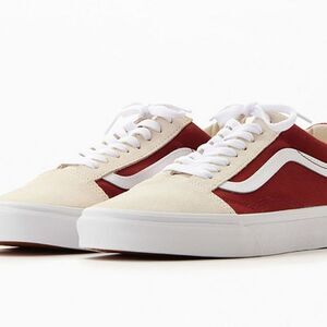 Vans Old Skool Red Two-Tone Shoes